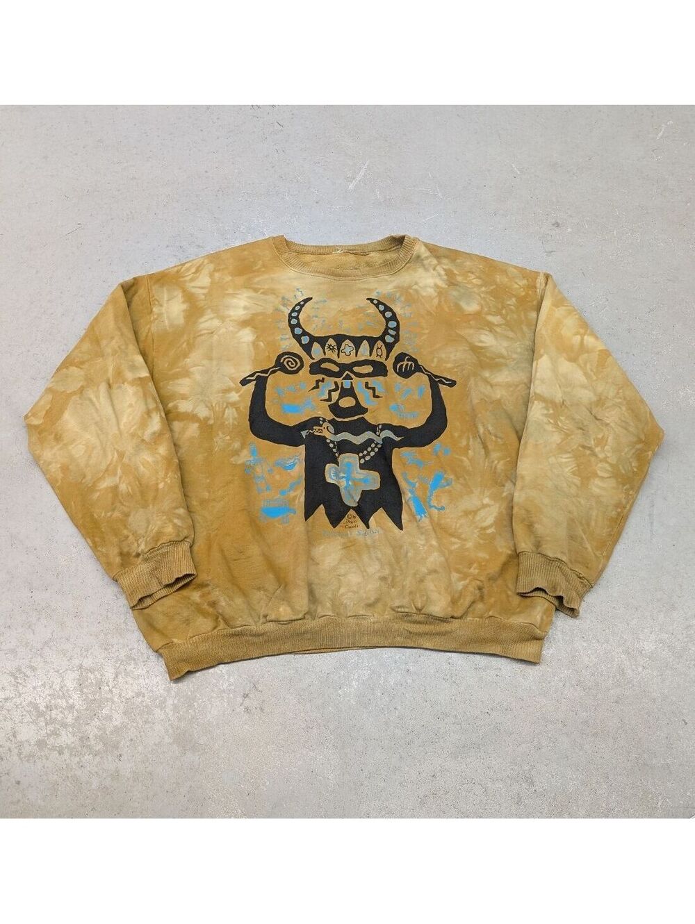 Vintage Dagoli Canada Ancient Shaman Cave Drawing Sweater